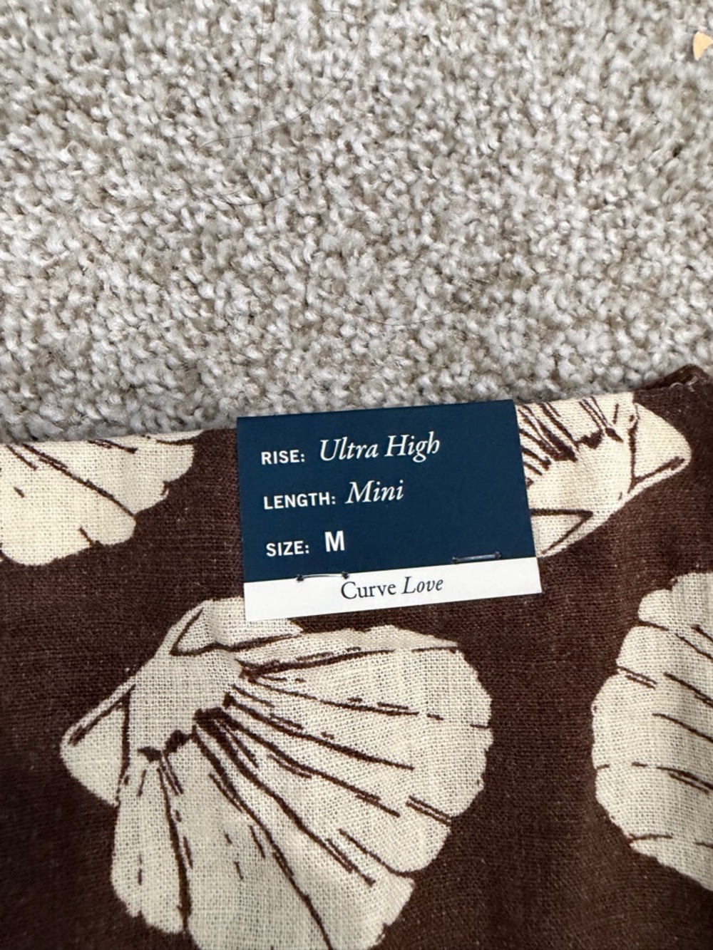 Curve Love Brown Ultra High Rise Mini Skirt